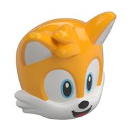 Minifig Head Special, Miles 'Tails' Prower, Open Mouth Smile Print Bright Light Orange