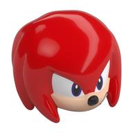 Minifig Head Special, Knuckles with Light Nougat Face, White/Dark Purple Eyes, Gritted Teeth print Rot
