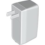 Electric Adapter / Transformer, USB, Type A (No Holes in Pins), (US & CA) Weiß
