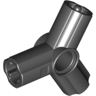 Technic Axle and Pin Connector Angled Triple [120° Offset] Black