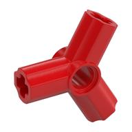 Technic Axle and Pin Connector Angled Triple [120° Offset] Red