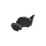 Hair, Bat Ears [Plain] Schwarz