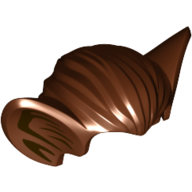 Hair, Bat Ears with Dark Brown Inner Ear Print Rotbraun