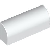 Brick Curved 1 × 4 × 1 1/3 No Studs White
