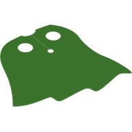 Neckwear Cape, 3 Stepped Points, 2 Holes Bright Green
