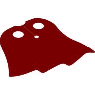 Neckwear Cape, 3 Stepped Points, 2 Holes Red