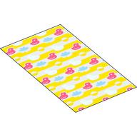 Duplo Blanket 50 × 90 with Pink Ducks, Yellow Water print Weiß