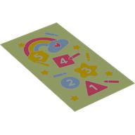 Duplo Blanket 50 × 90 with Number Chart, Rainbow, Stars, Circles, Triangles print White