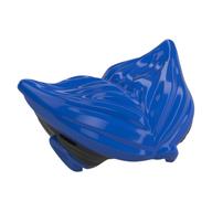 Hair Swept Back Pointy, 2 Points with Black Streaks Pattern Blue