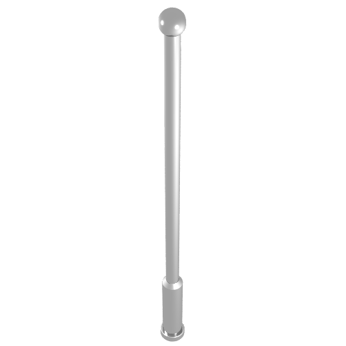 Antenna 6H without Stud Hole Chrome Silver