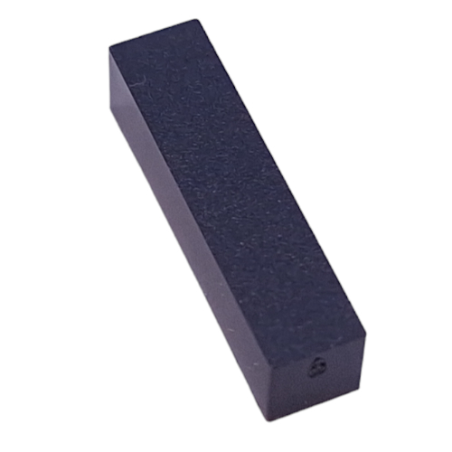 Modulex Tile 1 × 4 with Black 'JUN' print, without Internal Supports Modulex White