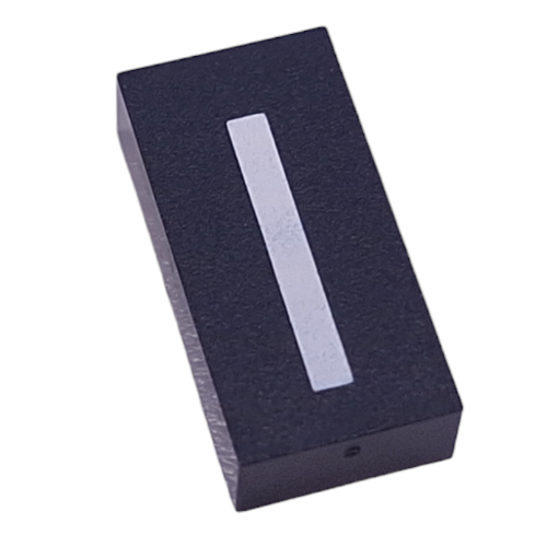 Modulex Tile 2 × 4 with White 'l/I' print, without Internal Supports (Uppercase i, Lowercase L) Modulex Tile Blue