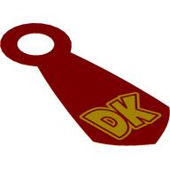 Neckwear Tie with Yellow 'DK' Print