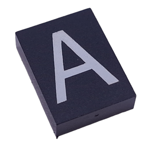 Modulex Tile 3 × 4 with White 'A' print, without Internal Supports Modulex Tile Blue