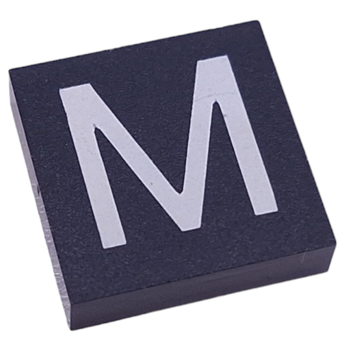 Modulex Tile 4 × 4 with White 'M' print