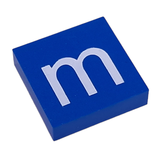 Modulex Tile 4 × 4 with White 'm' print