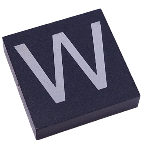 Modulex Tile 4 × 4 with White 'W' print
