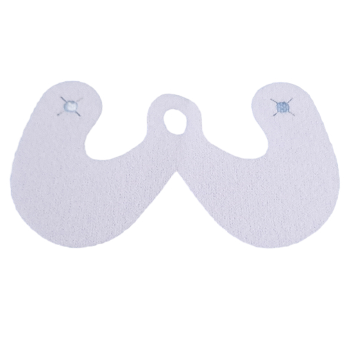 Neckwear Cape, Curved with One Center Hole and Two Hand Holes Weiß
