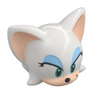 Minifig Head Special, Rouge the Bat with Bright Light Blue Eyeshadow, Light Nougat Ears, Nose print White