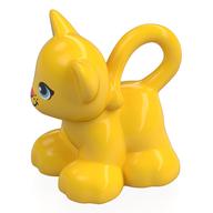 Duplo Animal Cat / Kitten Looping Tail, Eyes and Mouth Print Gelb