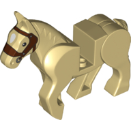 Animal, Horse, Moveable Legs with Reddish Brown Bridle Print