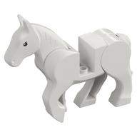 Animal, Horse, Moveable Legs with Black Eyes Print White