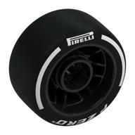 Wheel Rim 24 × 13.4 with Black Slick Tyre with White 'PIRELLI' print Black