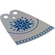 Neckwear Cape, Standard, Long with Blue Star, 'M' print Blue