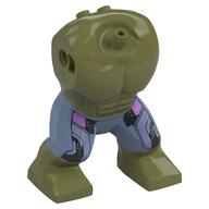 Body Giant, No Head, Hulk with Sand Blue Pants pattern, Armor print Olive Green