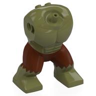 Body Giant, No Head, Hulk with Reddish Brown Pants pattern, Armor print Olivgrün