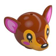 Minifig Head Special Fauna Dark Orange