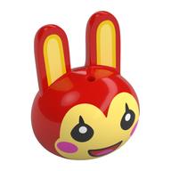 Minifig Head Special Bunnie Rot