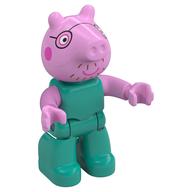 Duplo Figure, Pig with Dark Pink Cheeks, Glasses print Dunkeltürkis