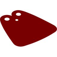 Neckwear Cape, Short, Rounded Corners on Top and Bottom [Traditional Starched Fabric] Red