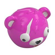Costume / Mask, Teddy Bear with White Eyes, Nose, Ears, Black Heart print Dark Pink