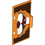 Duplo Container Box 2 × 4 × 2 Door with Handle with Lion Face print Orange