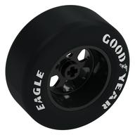 Wheel Rim 50 with Black Slick Tyre with 'EAGLE', 'GOOD YEAR' print in Black