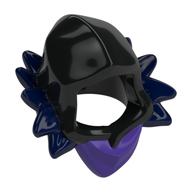 Hood Pointed with Dark Purple Bandana, Dark Blue Spiked Cowl Schwarz
