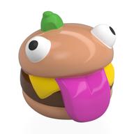 Minifig Head Special, Durr Burger Rotbraun