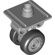 Duplo Airplane Landing Gear with Two Wheels Type 2 Light Bluish Gray