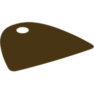 Neckwear Cape, Short, One Top Hole, Rounded Corners Dark Brown