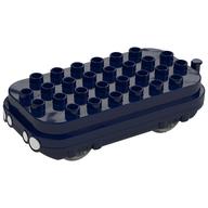 Duplo Train Engine Base, Push & Go Motor with White Headlights Dark Blue