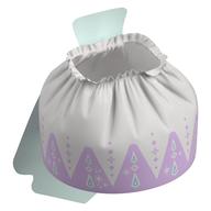 Duplo Skirt with Lavender Triangles print, Light Aqua Cape Weiß