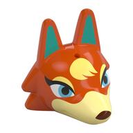 Minifig Head Special Audie Reddish Orange