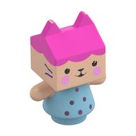 Figure, Kitten with Light Nougat Square Head, Dark Pink Hair/Roof print Medium Azure