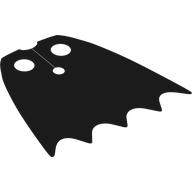 Neckwear Cape, Scalloped 5 Points, Dark Blue Back Schwarz