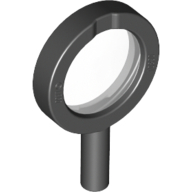 Equipment Magnifying Glass with Thick Frame, Solid Handle, Trans-Clear Lens Pattern