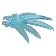Plant, Leaves 6 × 5 Swordleaf with Clip [Thick Open O Clip] Transparent-Hellblau