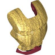 Headwear Accessory Visor Top Hinge with Gold Face Shield and White Eyes Print (Iron Man) Dunkelrot