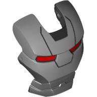 Headwear Accessory Visor Top Hinge with Red Eyes Print (Iron Man) Black